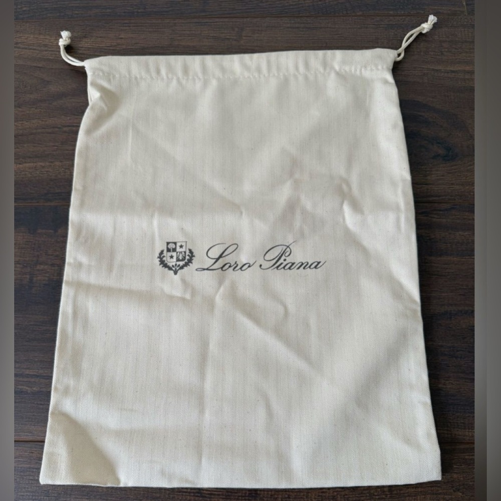 🧡 NEW Loro Piana Beige Drawstring Bag - Large
